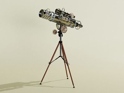 astronomical telescope steampunk wind model