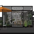 Cozy Specialty Store Interior With Lush Green Plants Shelves Tables Chairs And Decor Items