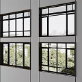 Modern Casement Windows With Black Frames Clear Glass And Green Outdoor View