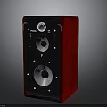 Polk Red Electronic Speaker With Multiple Loudspeakers And Audio Device Design