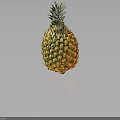 Fresh Ripe Pineapple with Vibrant Green Leaves and Golden Yellow Skin as Juicy Tropical Fruit