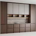 Stylish Modern Kitchen Cabinets With Wooden Panels Stone Countertop And Lighting