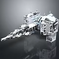Advanced Cosmic Space Station Modular Structure With Metallic Framework For Space Exploration