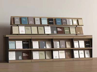 Modern Bookcase Bookshelf Bookstore Library Reading Room Low 3d model