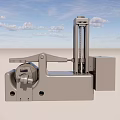 Heavy Duty Industrial Testing Equipment With Vertical Hydraulic Column And Control Panel