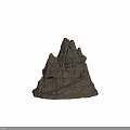 Rocky Mountain Formation With Cave Entrance And Natural Stone Texture