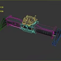 Industrial Machinery Equipment With Metal Frame Support Legs And Gear Components