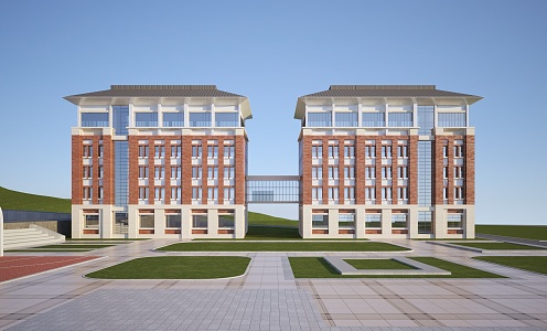 Dormitory building 3d model