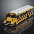 The picture focuses on a school bus model, which is not related to furniture, so it's impossible to generate an English title with "furniture" as the main body based on the key information of the picture.