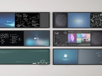 Modern Digital Widgets for Display Screens with Multiple Interfaces and Content 3d model