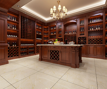 American Wine Cellar Classic Wine Cellar Wine Cabinet 3d model