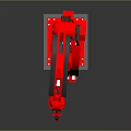 Red Industrial Robotic Arm Commercial Equipment For Automated Manufacturing Applications