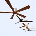 Modern Air Cooler Fan With Wooden Blades And Natural Wood Design For Home Use