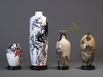 Chinese vase ornaments 3d model