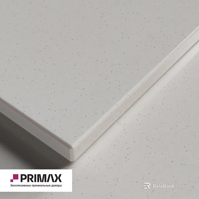 White Speckled Panel With Smooth Surface And Right Angled Edge Design 3d model 