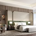 Luxurious Hotel Guest Room Interior With King Size Bed And City View Windows