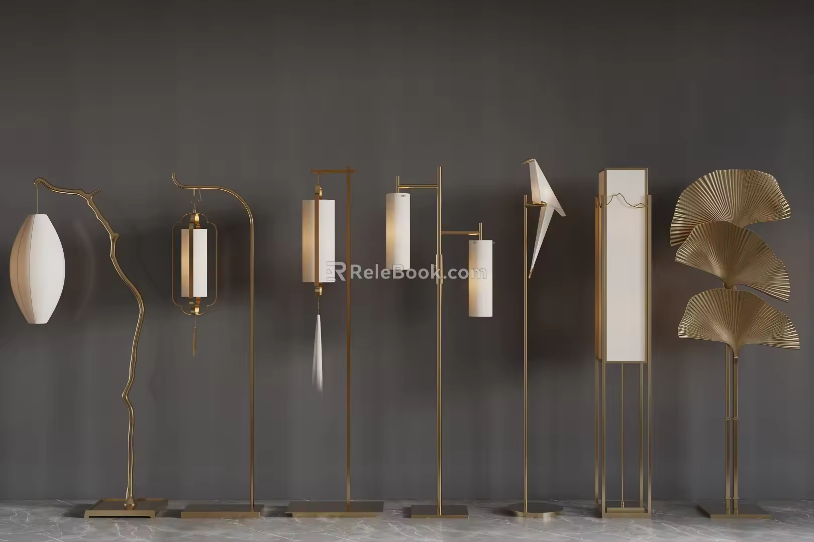 Modern floor lamp 3d model