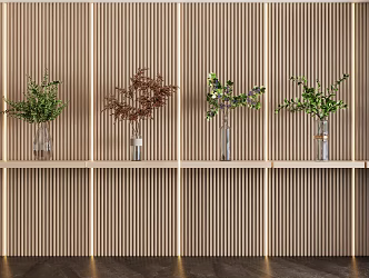 Modern vase plant ornaments 3d model