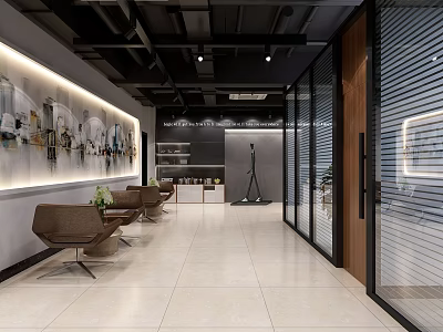 Office Front Desk 3d model