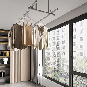 Modern balcony drying rack 3d model