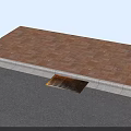 Road Infrastructure Featuring Drainage Grating And Brick Paving With Concrete Curb 3d model