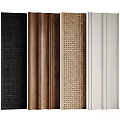 Stylish Double Doors Design With Wooden Woven Black And White Panel Textures