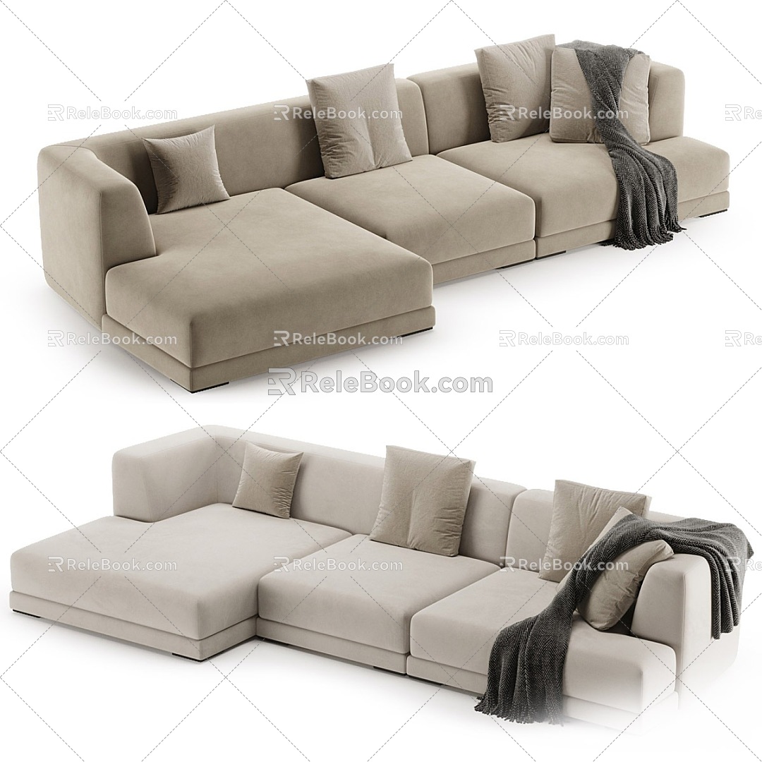 Modern Multiplayer Sofa Sofa Casual Sofa 3d model