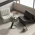 Modern Casual Sofa Combination Single Sofa 3d model