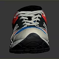 New Balance Casual Athletic Sneakers With Black Blue Red White Color Design