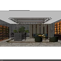Luxury Interior Design With Bar Counter High Stools Wine Racks Marble Floor And Chandelier