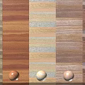Decorative Wall Panel Samples With Various Colors Textures And Wooden Ball Decorations 3d model