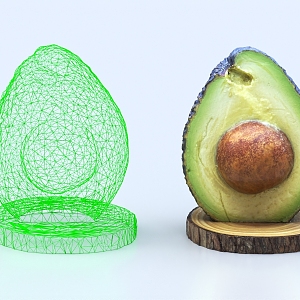 avocado fruit food 3d model