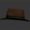 Brown Leather Hat With Dark Band For Daily Use As Essential Living Accessory