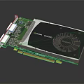 NVIDIA Quadro K600 Graphics Card with Cooling Fan and PCI Interface 3d model