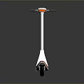 Modern Electric Scooter With White And Orange Body And Reflective Surface