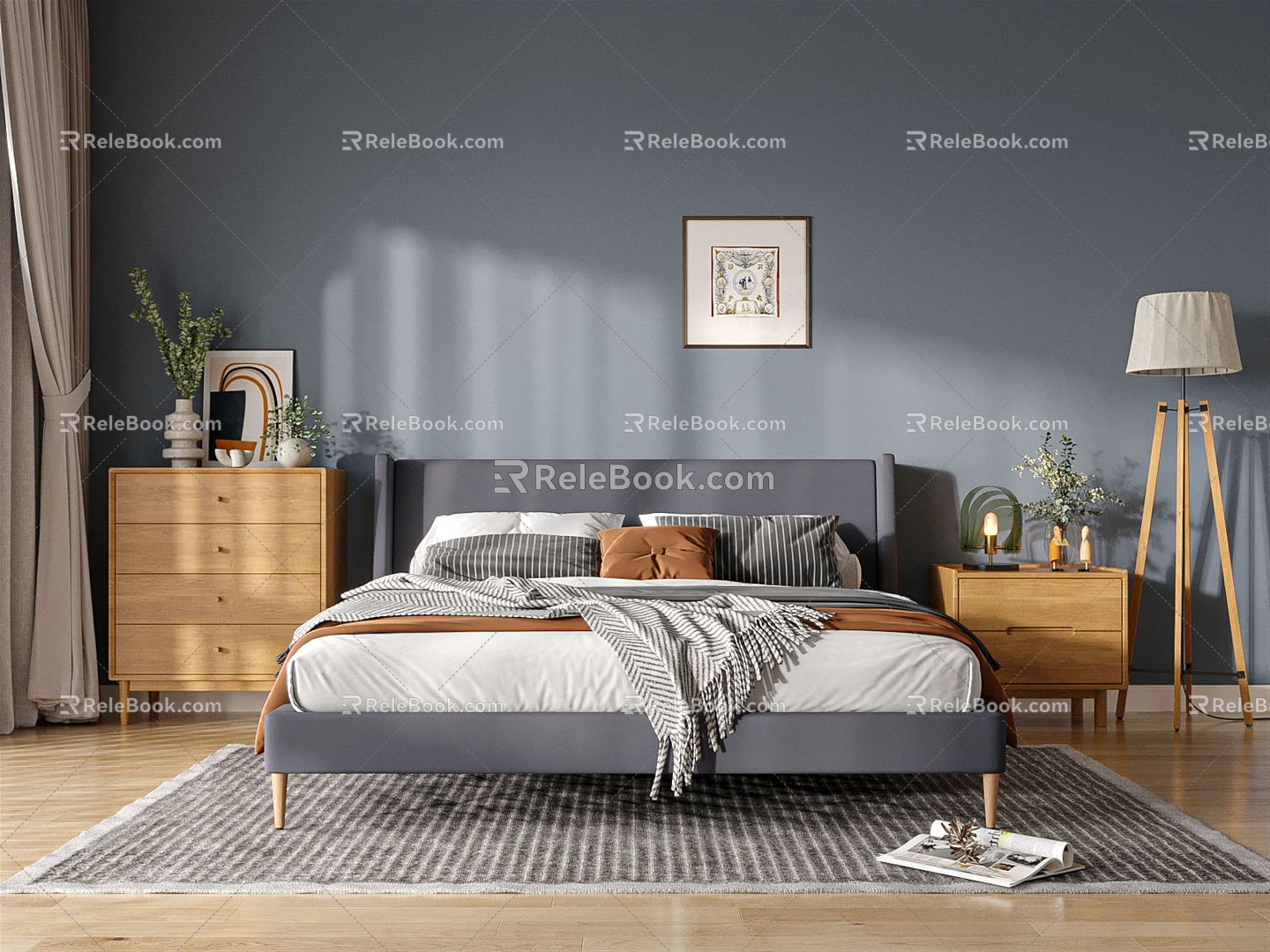 Nordic Bedroom Home Bedroom 3d model