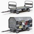 Luggage Car Car Trailer Luggage Car Transport Car Function Car Luggage Airport Transport Car 3d model