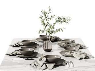 Modern Tableware 3d model