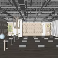 Spacious Yoga Studio Interior With Yoga Mats Exercise Balls Hammocks And Wooden Floor