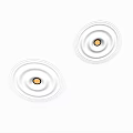 Elegant Recessed Downlights and Spotlights with Circular Ripple Design for Interior Ceiling