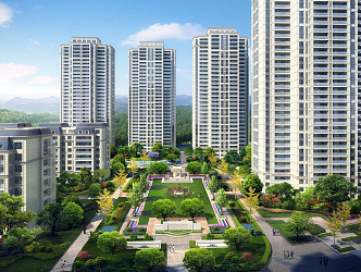 Classical Community Landscape of Jianou Residential Area 3d model