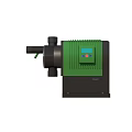 Industrial Equipment With Green Control Panel Black Main Body And Pipeline Connection