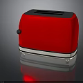 Stylish Red Electric Toaster With Modern Design For Kitchen Use