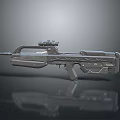 Advanced Futuristic Sci Fi Weapon Rifle With Scope And Detailed Design 3d model