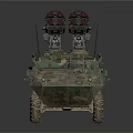 Tactical Armored Military Vehicle With Missile Launcher Camouflage Paint And Multi Wheel Drive System