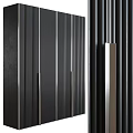 Modern Wardrobe Interior Design With Vertical Lines And Sleek Cabinet Doors