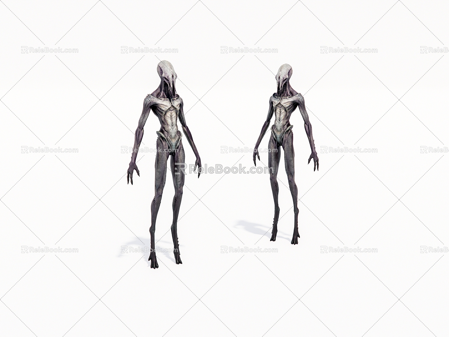 Alien virtual characters 3d model