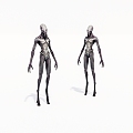 Alien virtual characters 3d model