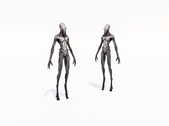 Alien virtual characters 3d model