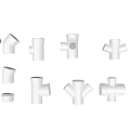 White PVC Pipe Fittings Various Shapes For Plumbing And Construction